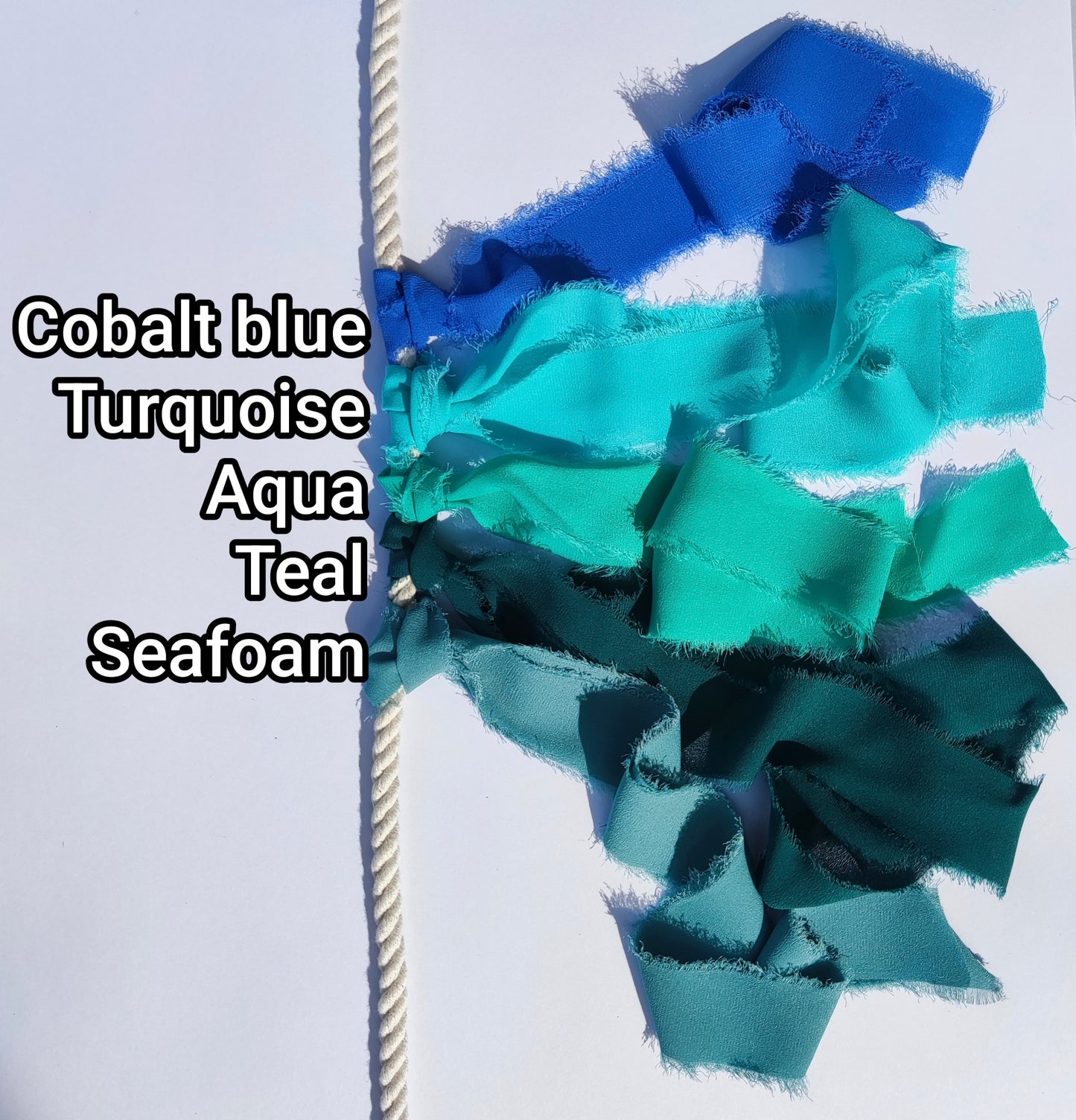 5m Luxury Hand torn Fraye Edge Chiffon Ribbon- 38mm width