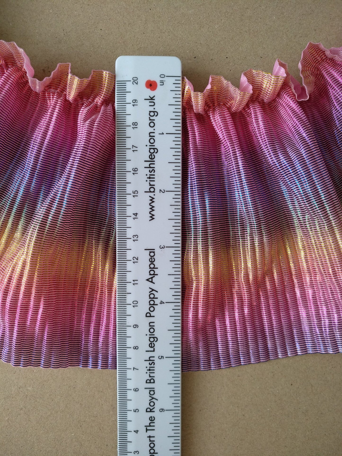 1yd- Pink Purple Orange Ombre Trim- Extra Wide (5 inches) -Sewing DIY Doll Clothes