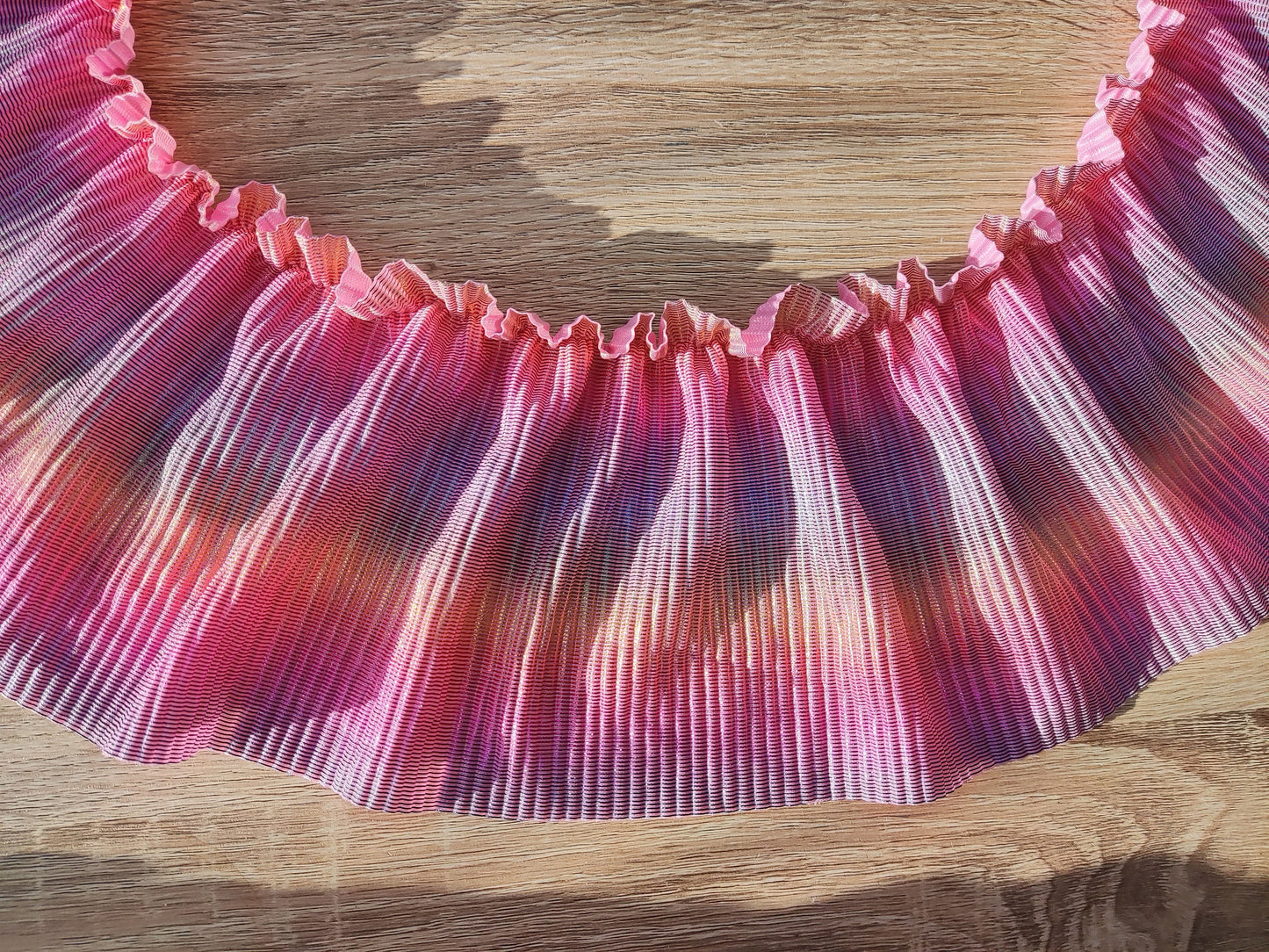 1yd- Pink Purple Orange Ombre Trim- Extra Wide (5 inches) -Sewing DIY Doll Clothes