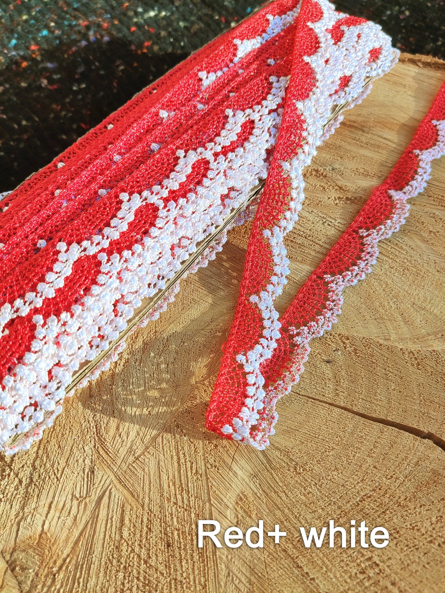Two tone Seashell Wavy Trim- Per yard - 15mm Widths -DIY Sewing/Doll Clothes