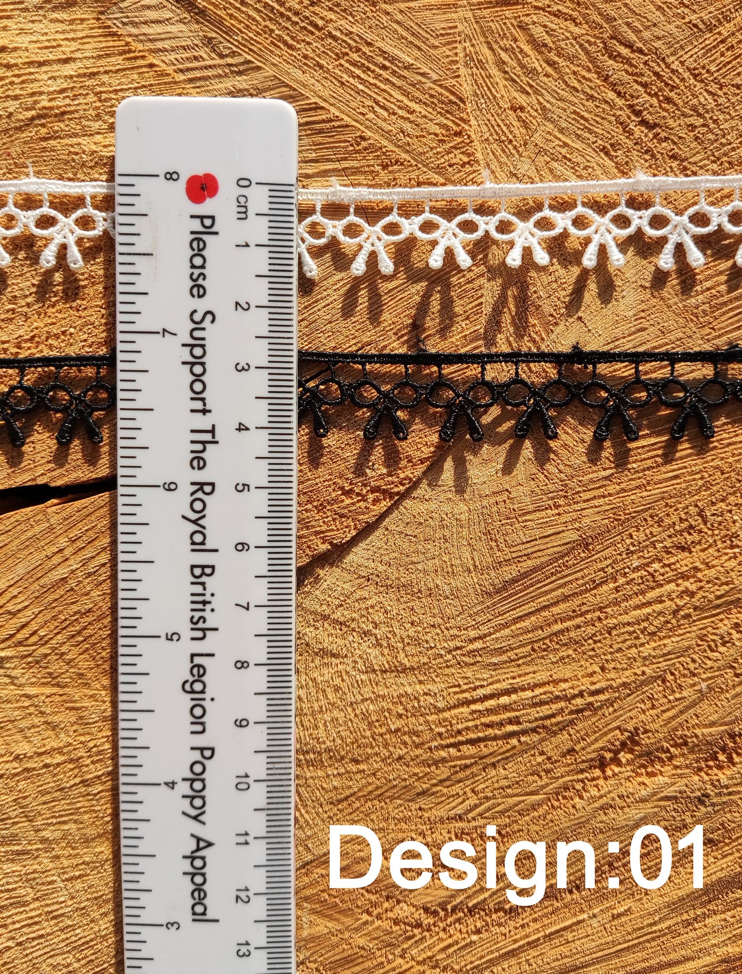 Bow Pattern Lace trim- Per yard -For Sewing, Doll Making, Scrapbooking, Bridal DIY