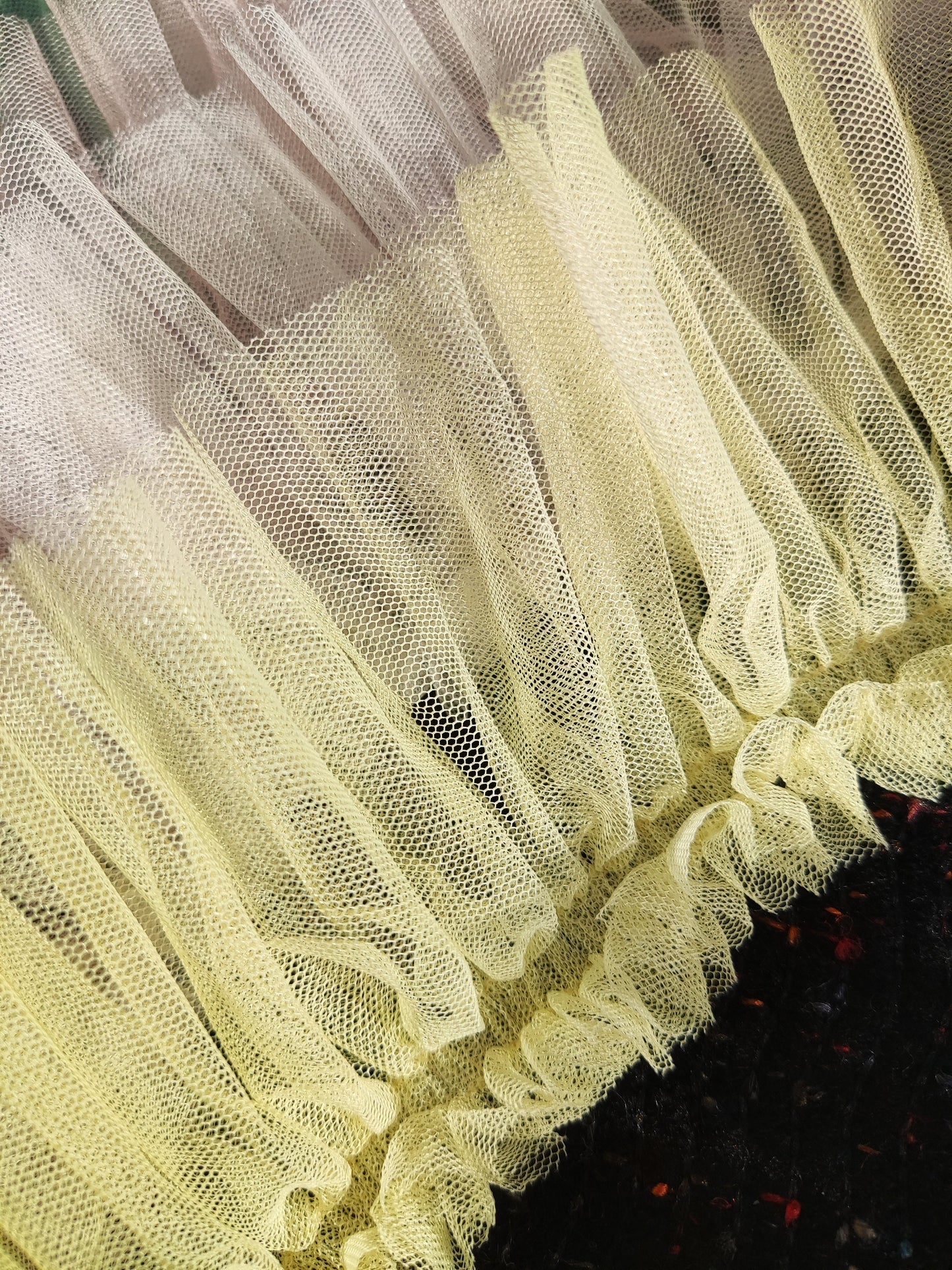 10cm wide Gathered Tulle Ruffle Trim -Per Yard -Frilly Border for Doll Making, Bridal Gown, Festival TuTu Costume