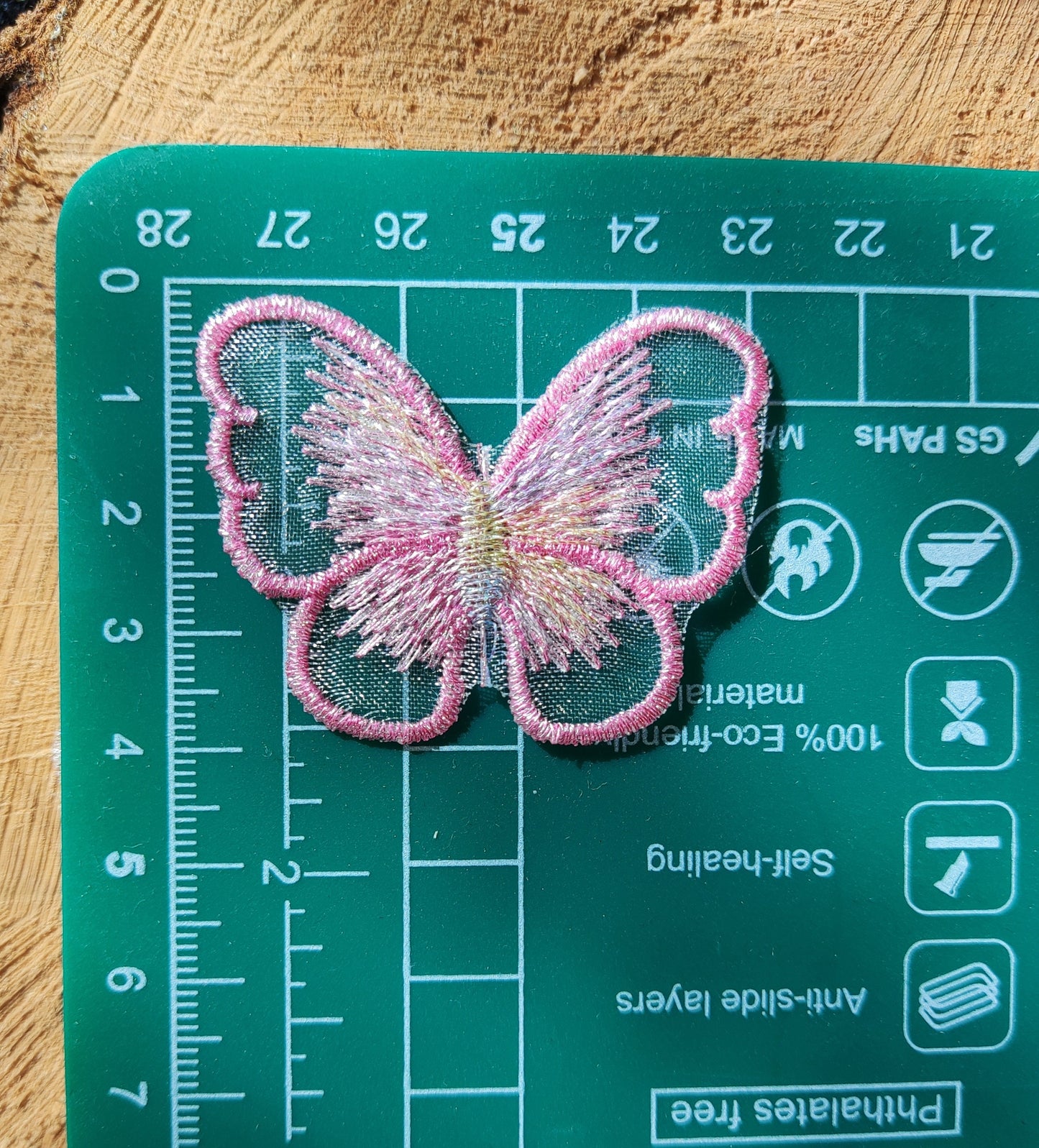 Sheer Iridescent Butterfly Sew on Organza Applique- 4cm*5cm Embroidered Motif for Hairclip DIY, Dressmaking Patch, Junk Journal