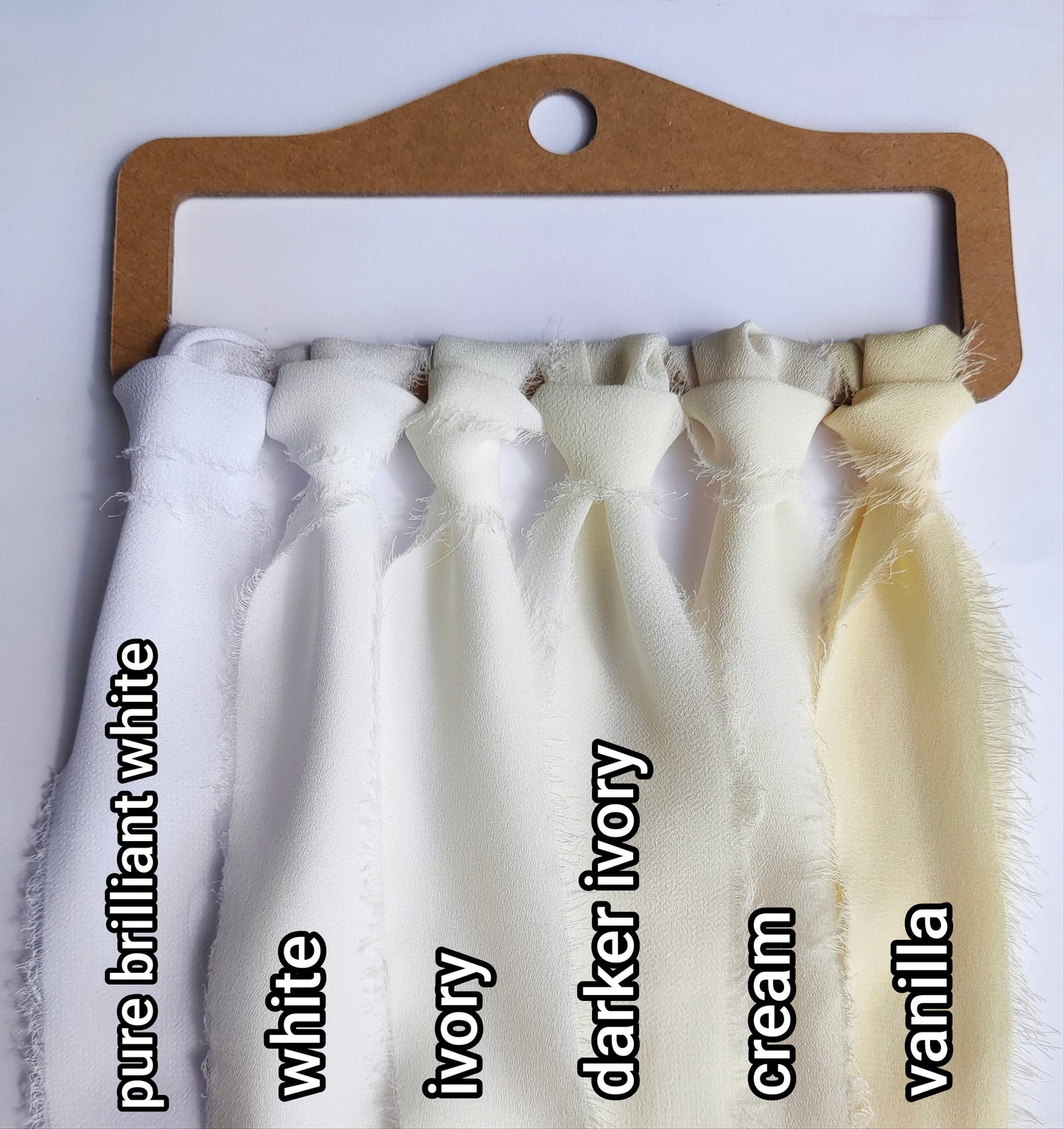 5m Luxury Hand torn Fraye Edge Chiffon Ribbon- 38mm width