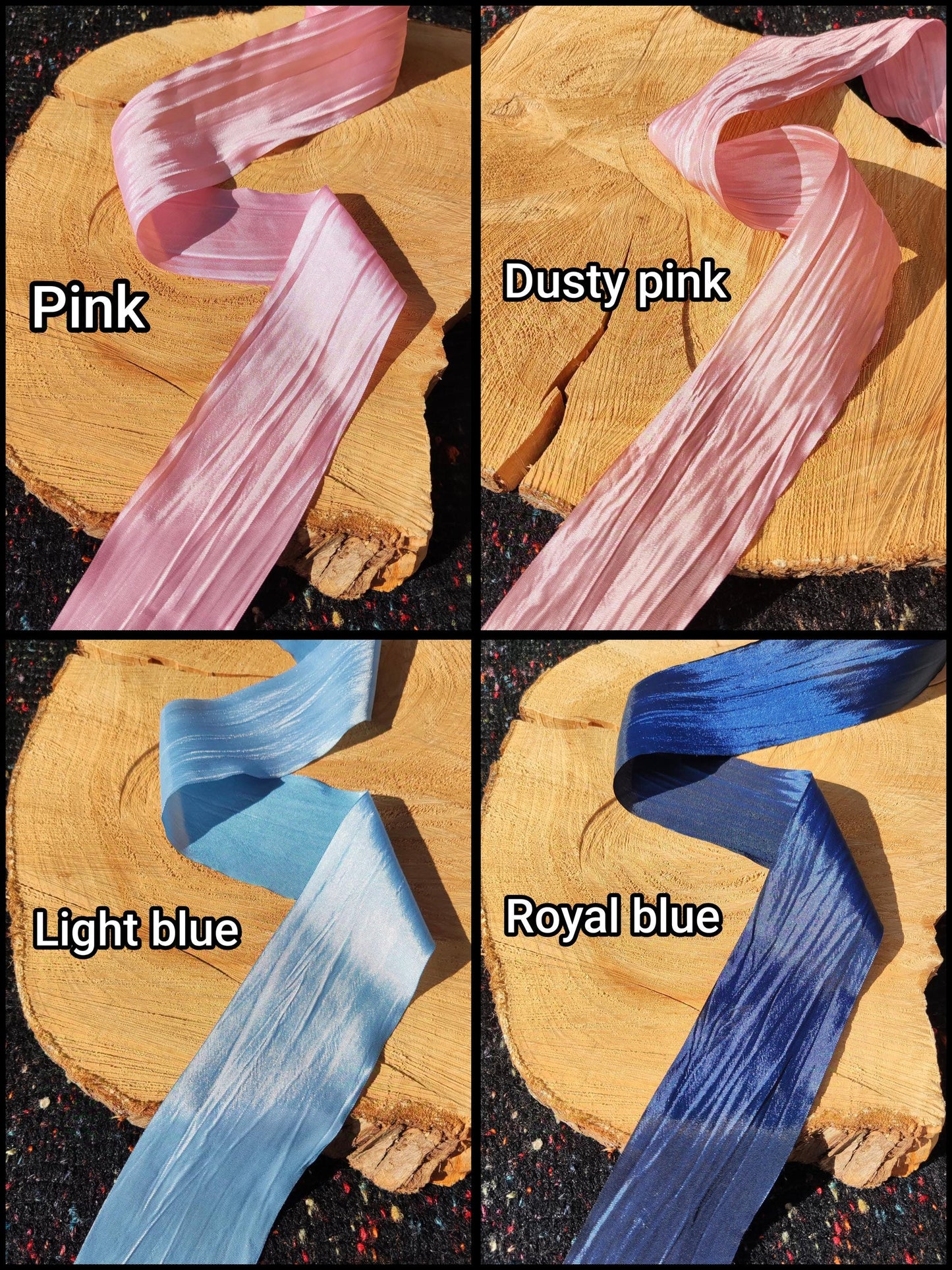 5cm width Textured Chiffon Ribbon with Shimmer- Per yard -Perfect for Wedding Bouquet, Florist Gift Wrap