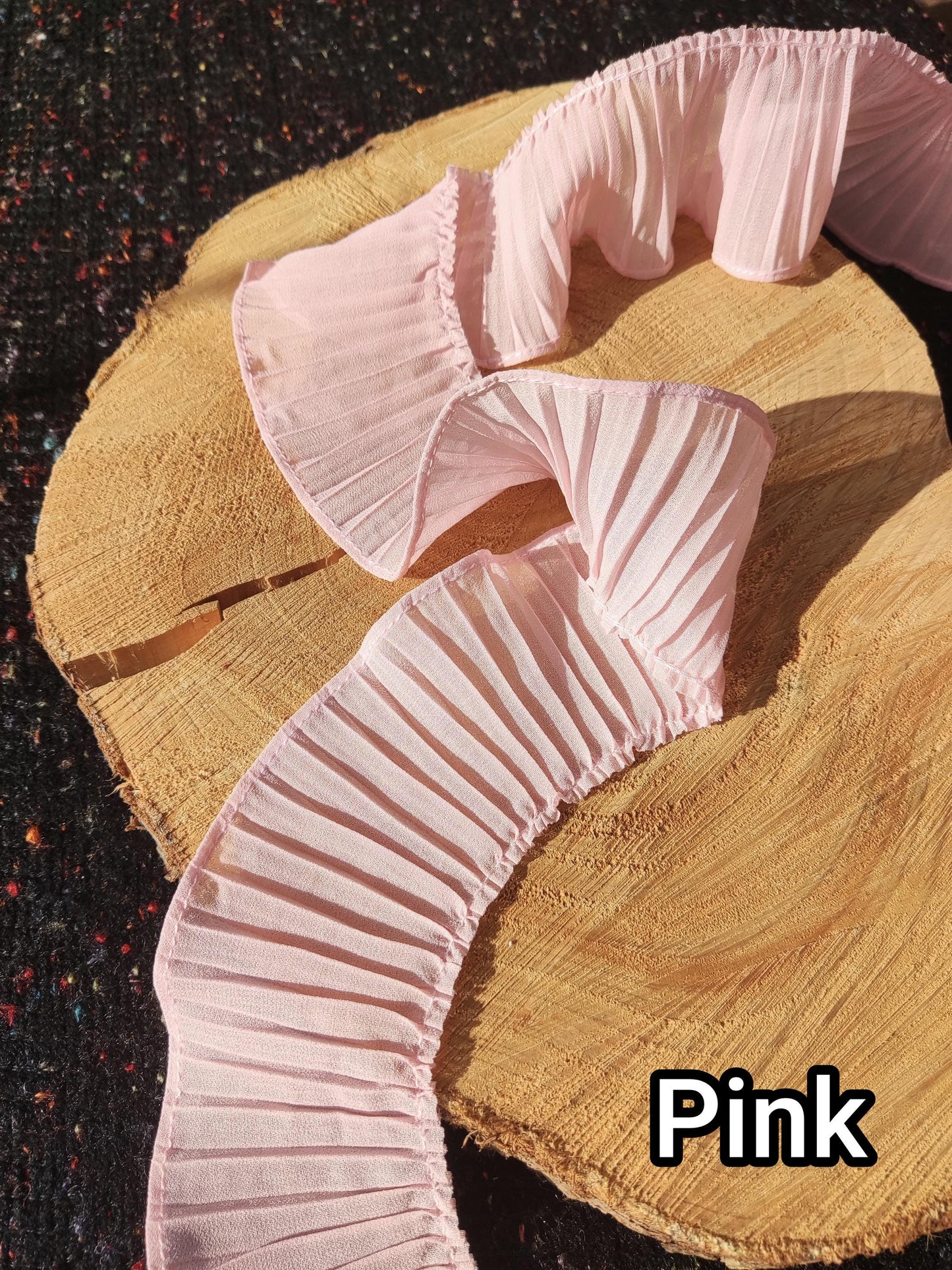Pleated Soft Chiffon Ruffle Trim 5.5cm Wide - Per yard- DIY Clothes Sewing
