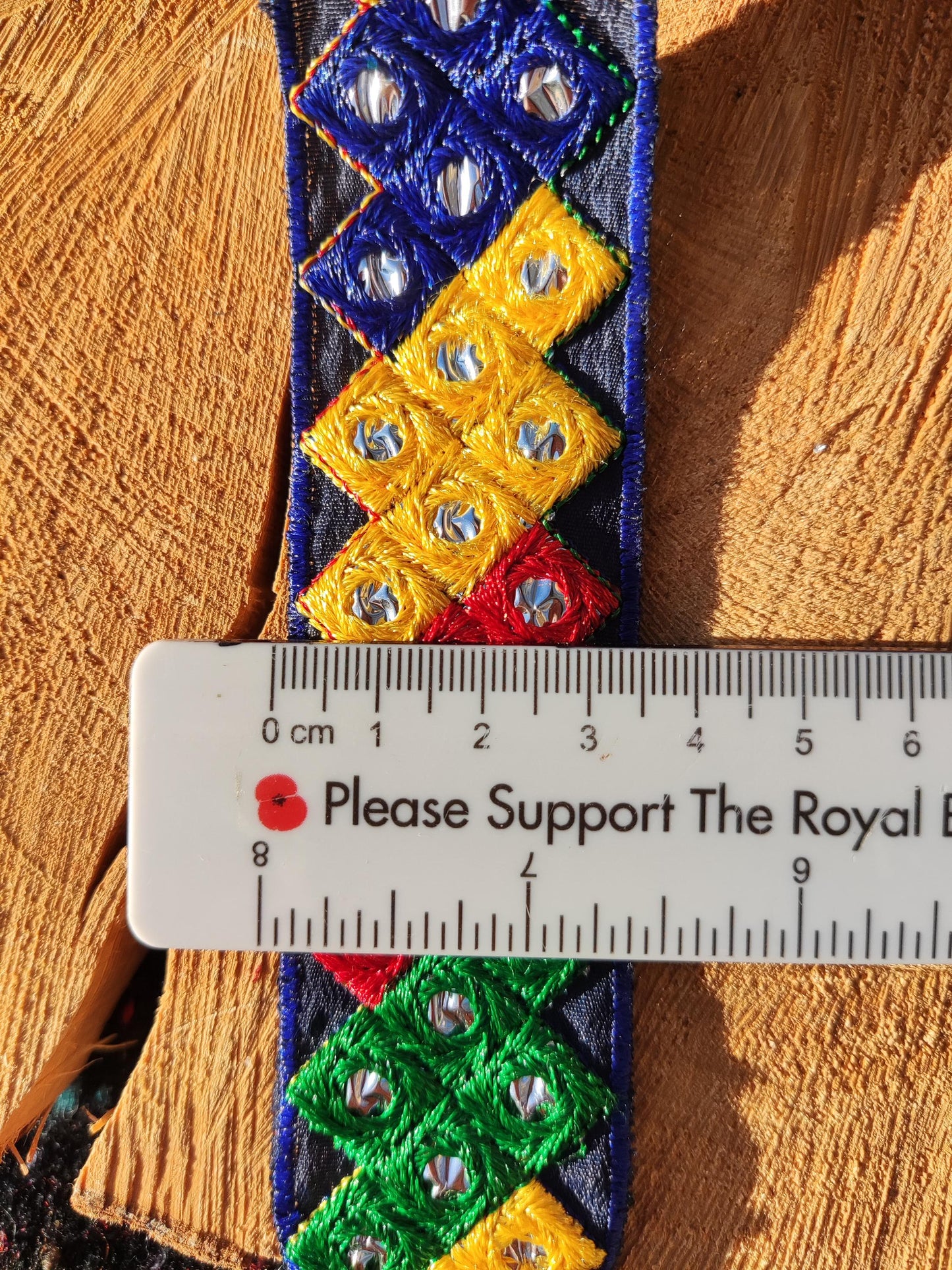 Block Game Inspired Embroidered Retro Trim- 3.5cm Width Mirror work Geometric Pixel Design Border- Per yard -Cushion making, Game room decor