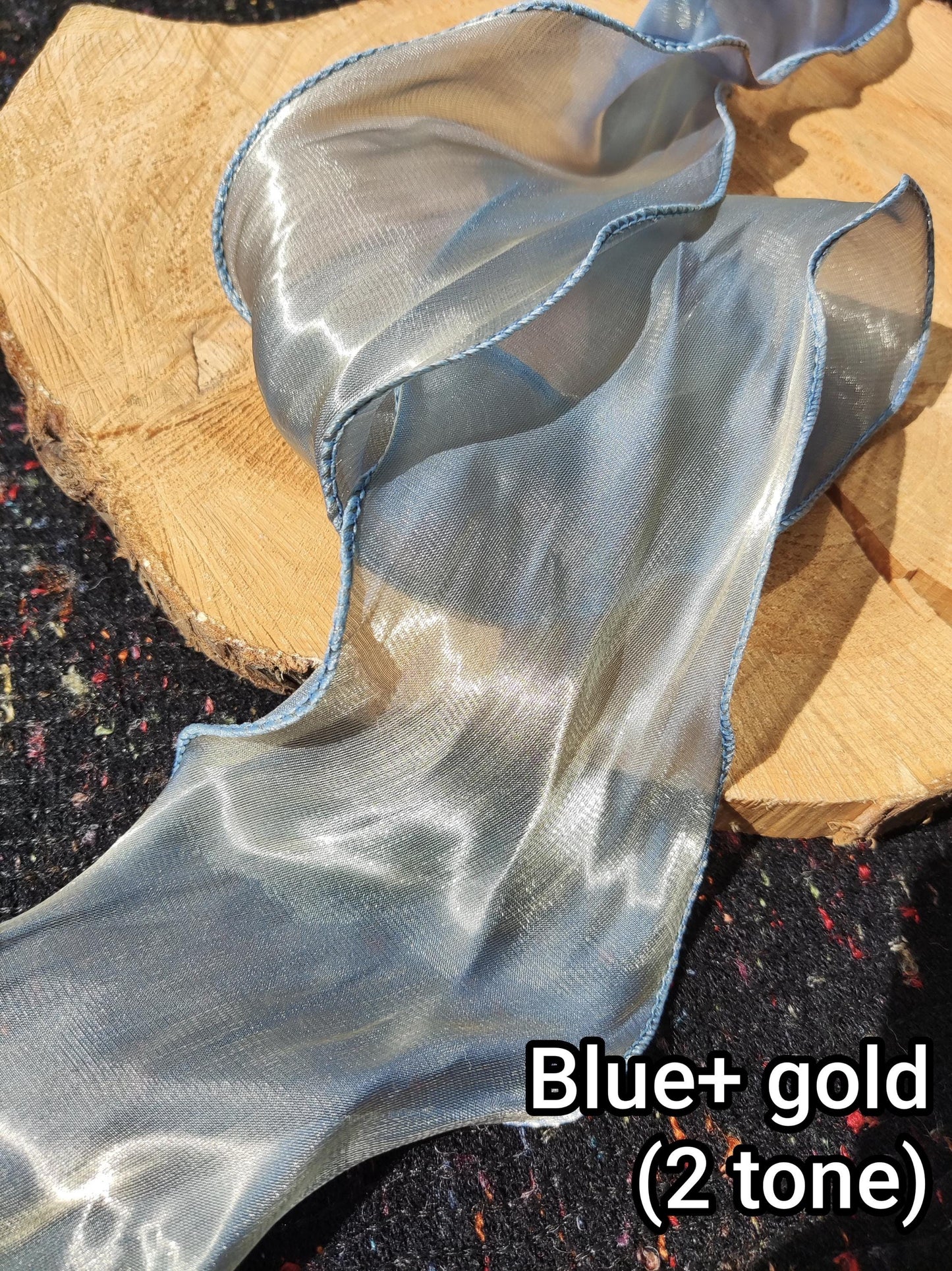 Curly Edge Glossy Organza Ribbon -Per yard- 5 or 8cm Wide Sheer Ribbon for Bridal Bouquet, Florist wrap