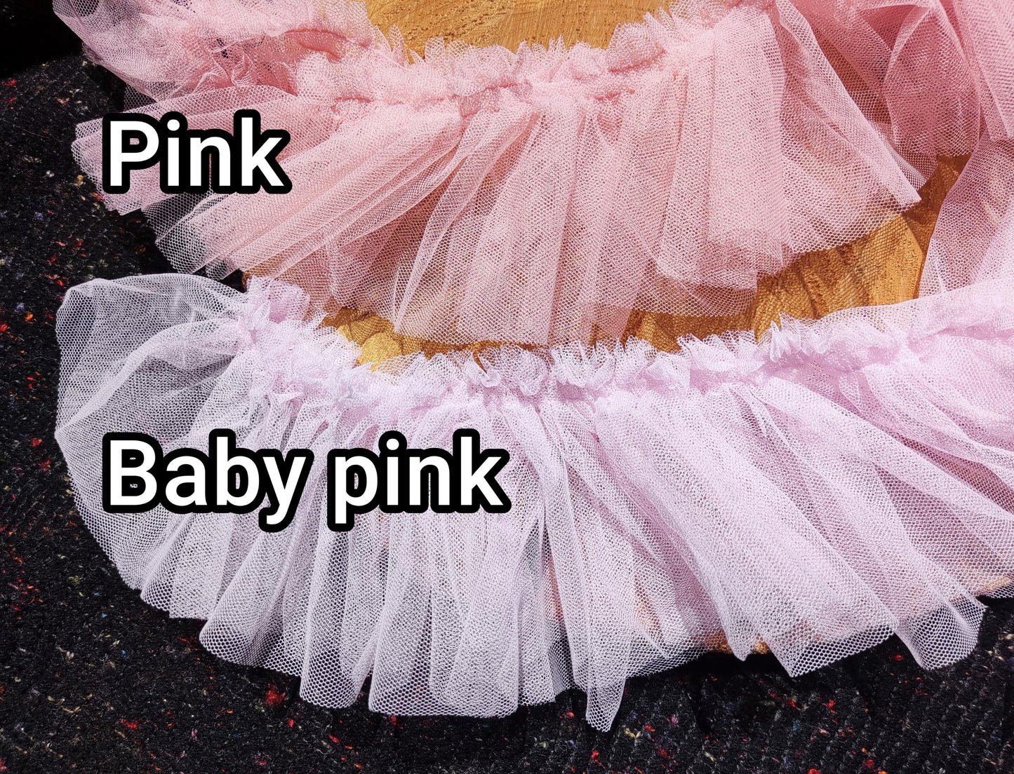 10cm wide Gathered Tulle Ruffle Trim -Per Yard -Frilly Border for Doll Making, Bridal Gown, Festival TuTu Costume