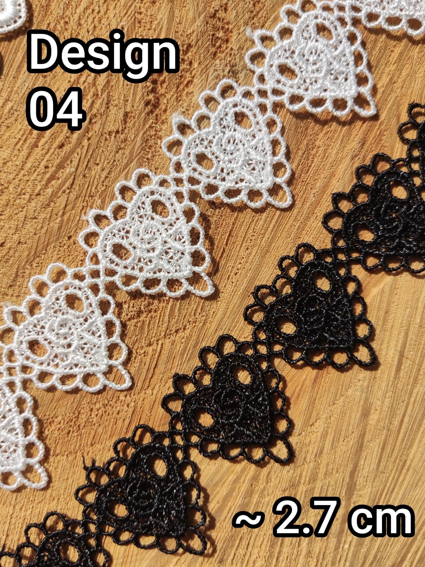 Love Heart Design Lace trim/Fine Ribbon Embellishment -1 yard- White/Black -DIY Sewing/Doll Making/Scrapbooking/Wedding Bridal