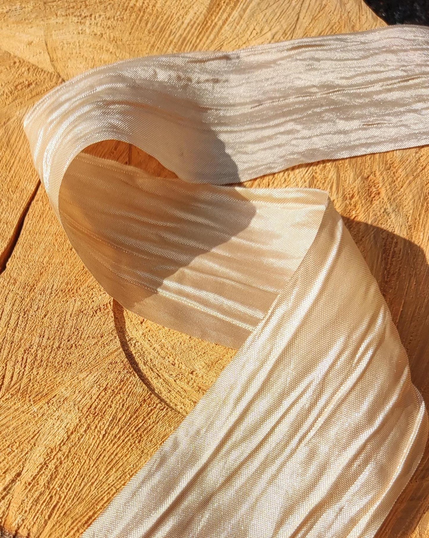 5cm width Textured Chiffon Ribbon with Shimmer- Per yard -Perfect for Wedding Bouquet, Florist Gift Wrap