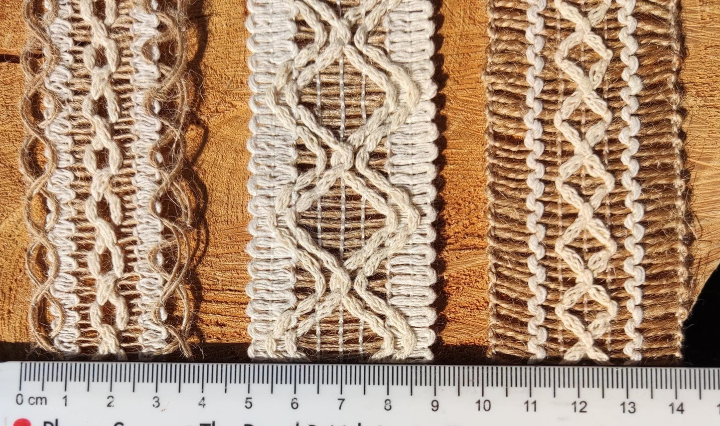 4cm width Hessian Burlap Ribbon- Rustic Jute Woven Webbing Trim- Per yard - For Wedding decor, Glass Jar DIY, Festival Crafts, Gift Wrapping