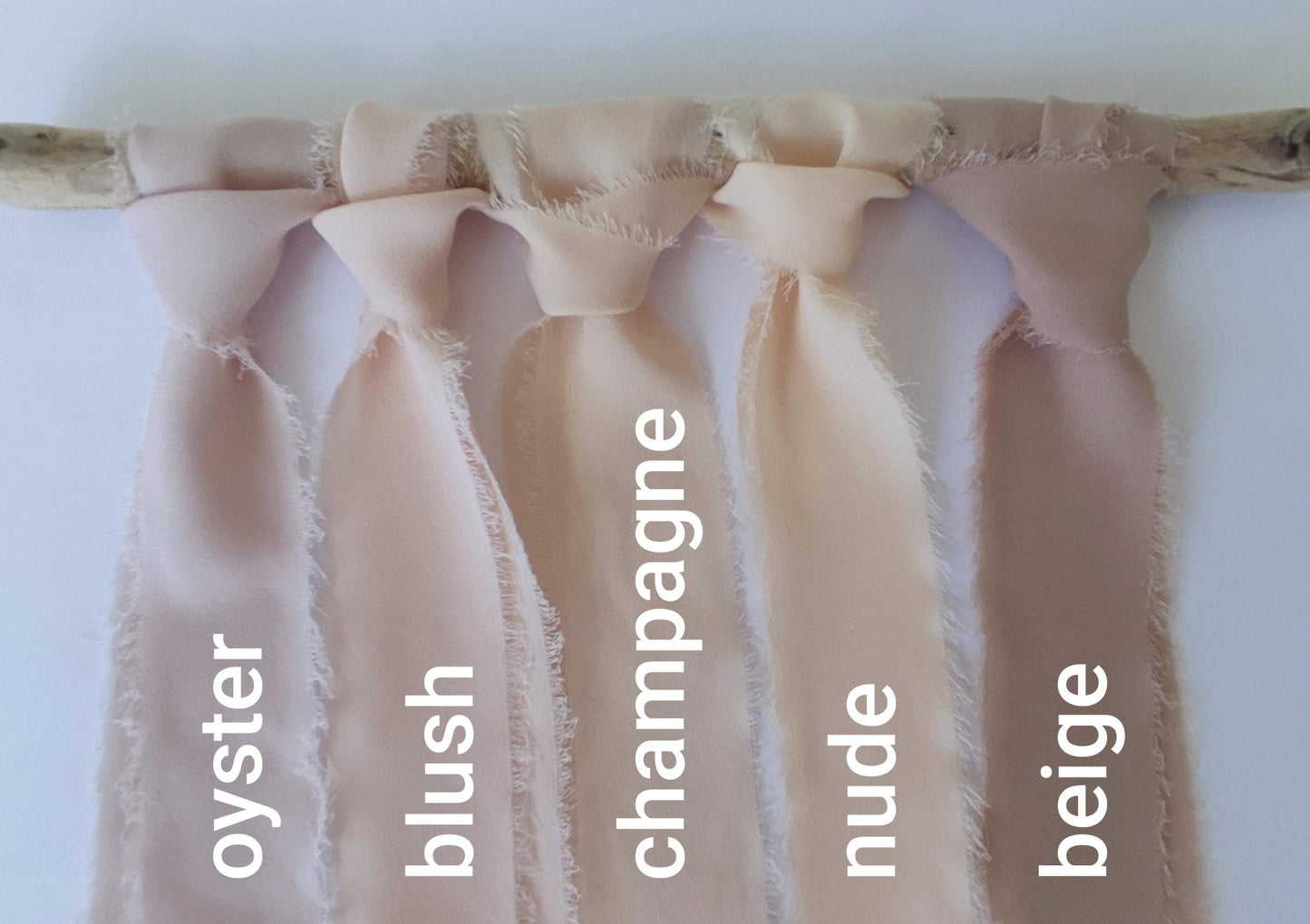 5m Luxury Hand torn Fraye Edge Chiffon Ribbon- 38mm width