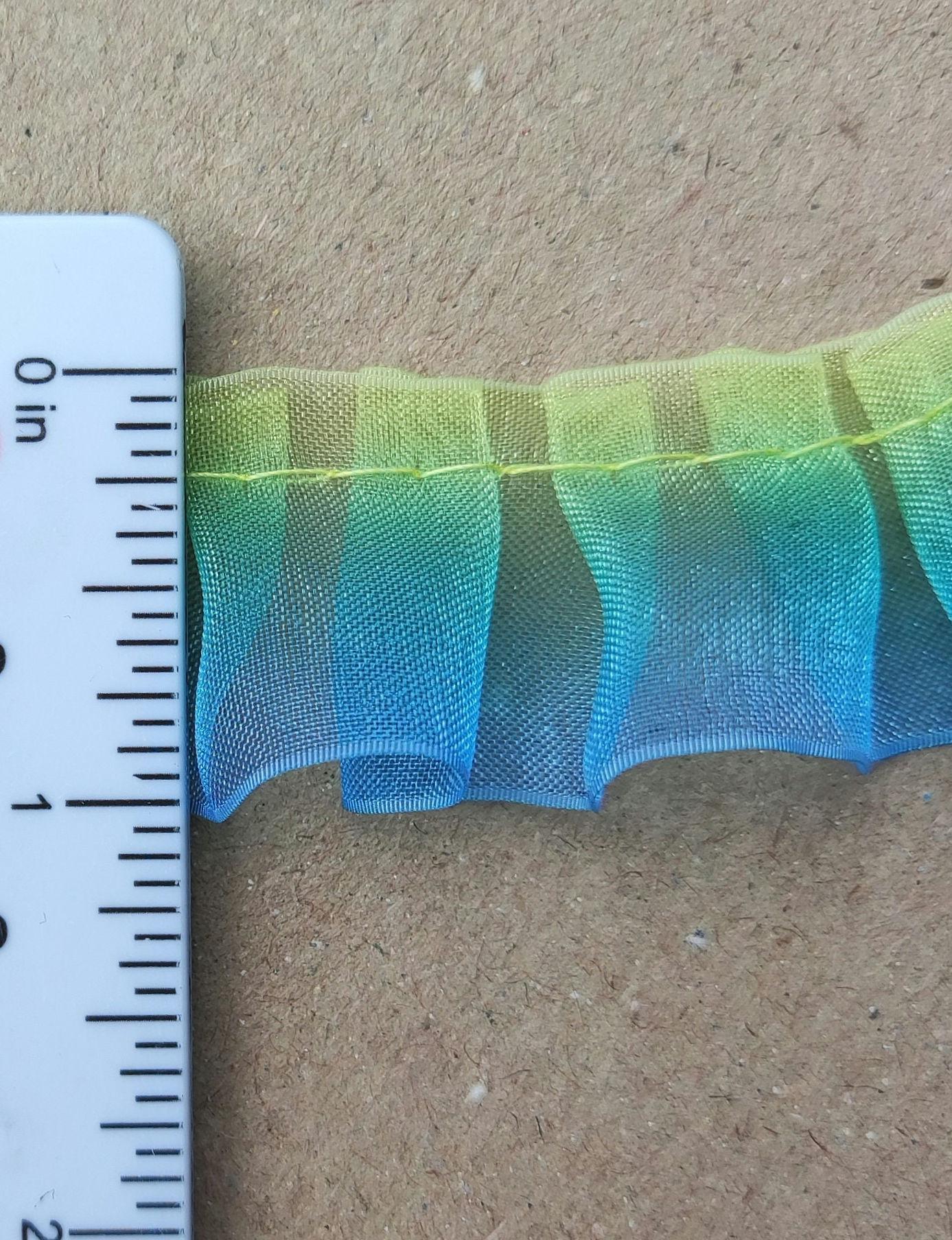 2 Tone Ombre Trim-Pleated Wavy Organza Ruffle Trim- Per yard -DIY Sewing Doll Fairy Clothes