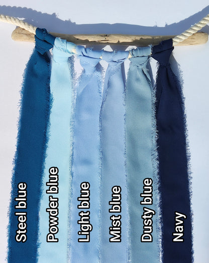 5m Luxury Hand torn Fraye Edge Chiffon Ribbon- 38mm width