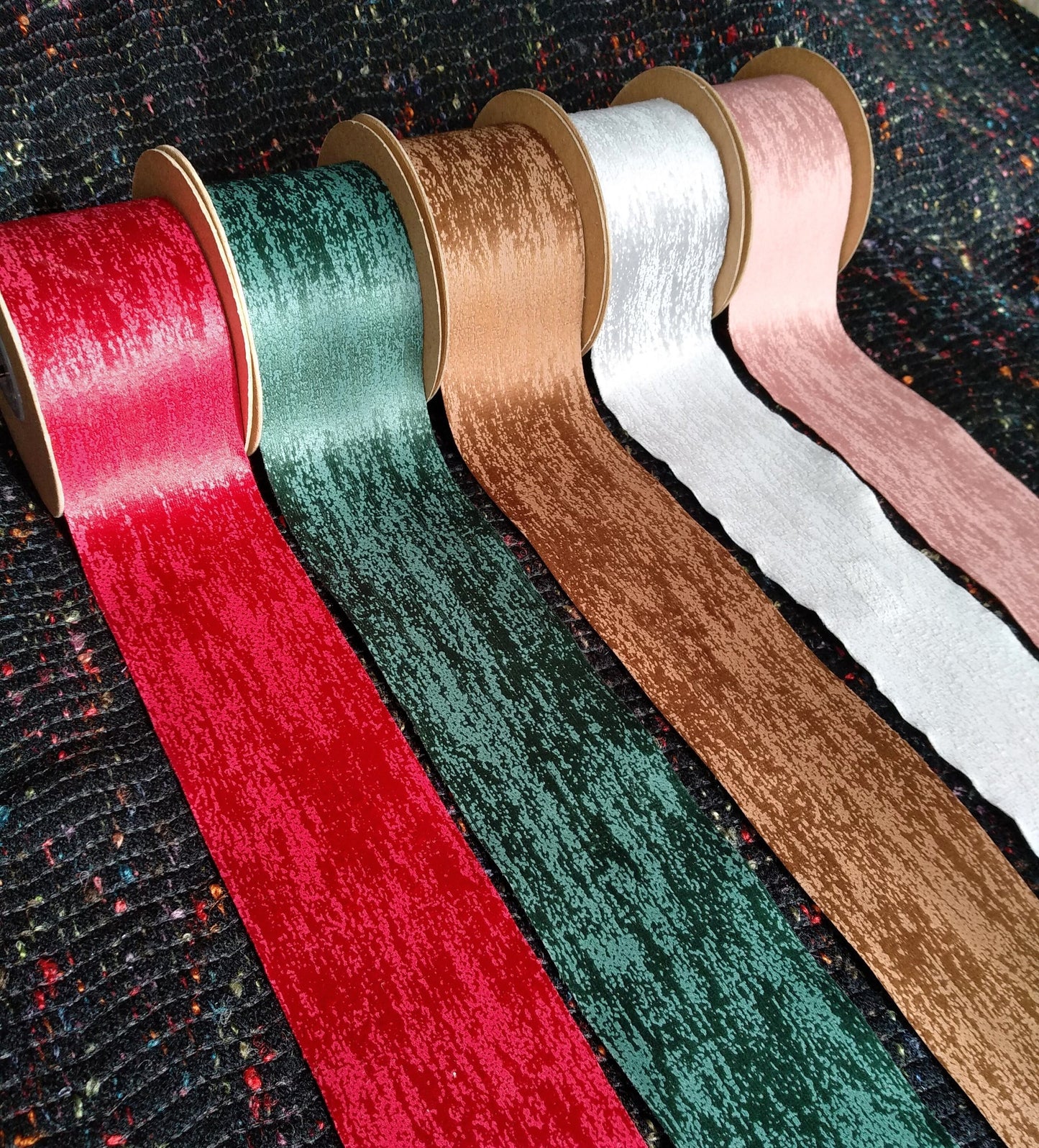 5cm width Crushed Faux Suede Ribbon - Per Yard- Velvet Texture Ribbon for Gift Wrap, Hairbow