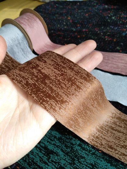 5cm width Crushed Faux Suede Ribbon - Per Yard- Velvet Texture Ribbon for Gift Wrap, Hairbow