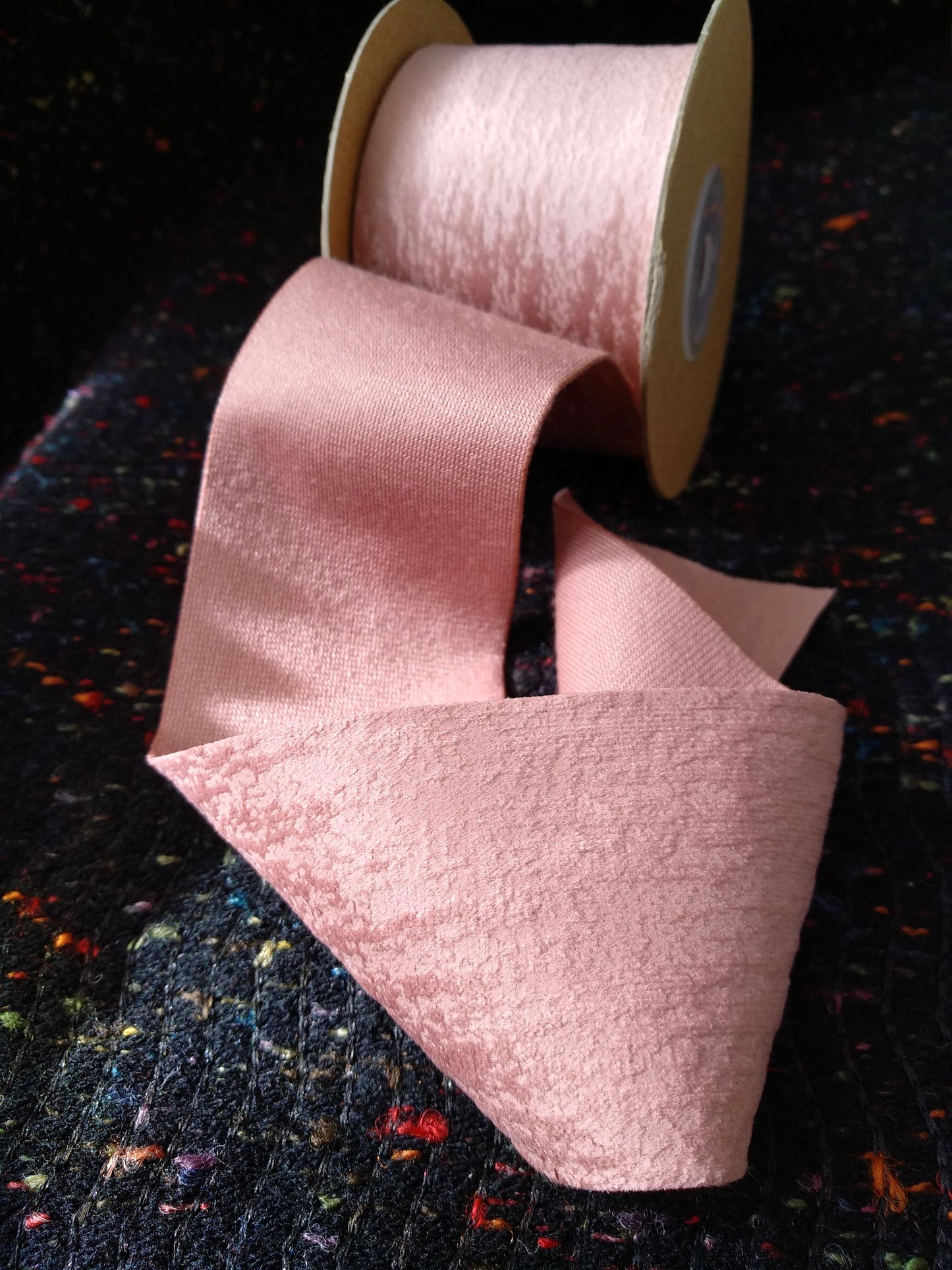 5cm width Crushed Faux Suede Ribbon - Per Yard- Velvet Texture Ribbon for Gift Wrap, Hairbow