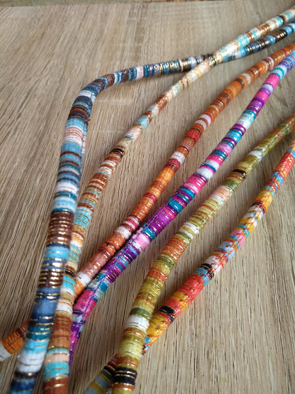 6mm width Ethnic Cotton Rope Cord with a hint of metallic thread -Per yard - For Friendship Bracelet DIY, Surfer wristband, Home decoration