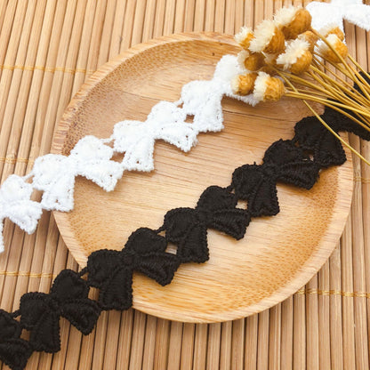 Bow Pattern Lace trim- Per yard -For Sewing, Doll Making, Scrapbooking, Bridal DIY