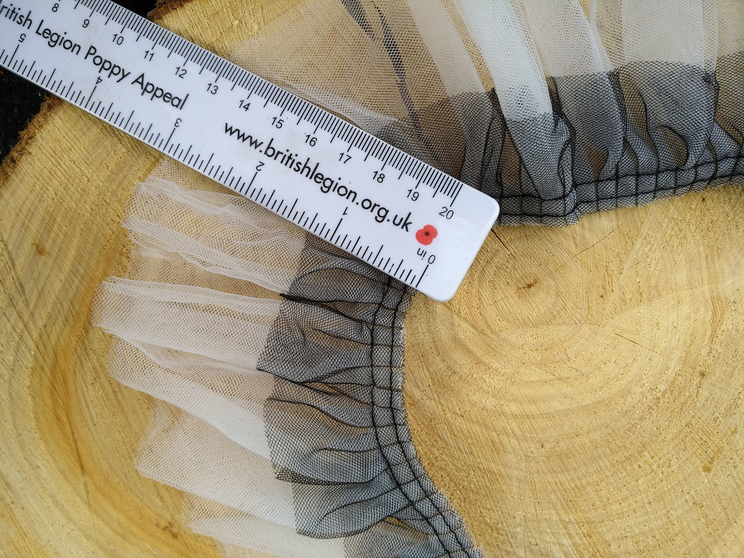 Two tone Gathered Tulle Ruffle Trim -8cm width- Per yard - For Doll Clothes, Tutu DIY, Dressmaking