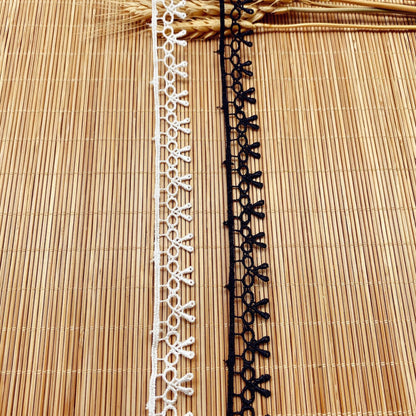 Bow Pattern Lace trim- Per yard -For Sewing, Doll Making, Scrapbooking, Bridal DIY