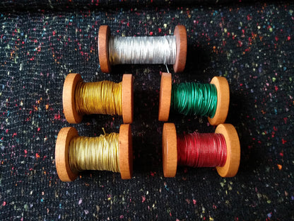 5m Stretchy Elastic Metallic String- 1mm or 1.5mm width Lurex Cord- Rose Gold, Silver, Gold, Red, Green- DIY Crafts Baking Sewing