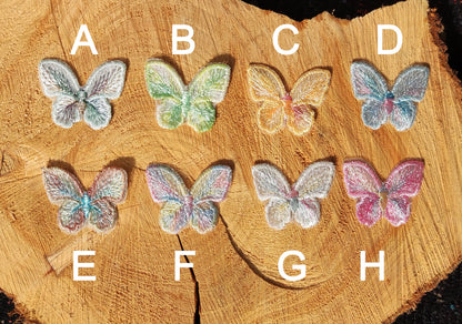 1pc Iridescent Sew on Butterfly Applique- 4cm*5cm Multi Coloured  Embroidered Motif Patch -DIY Clothes, Sewing embellishment, scrapbookin