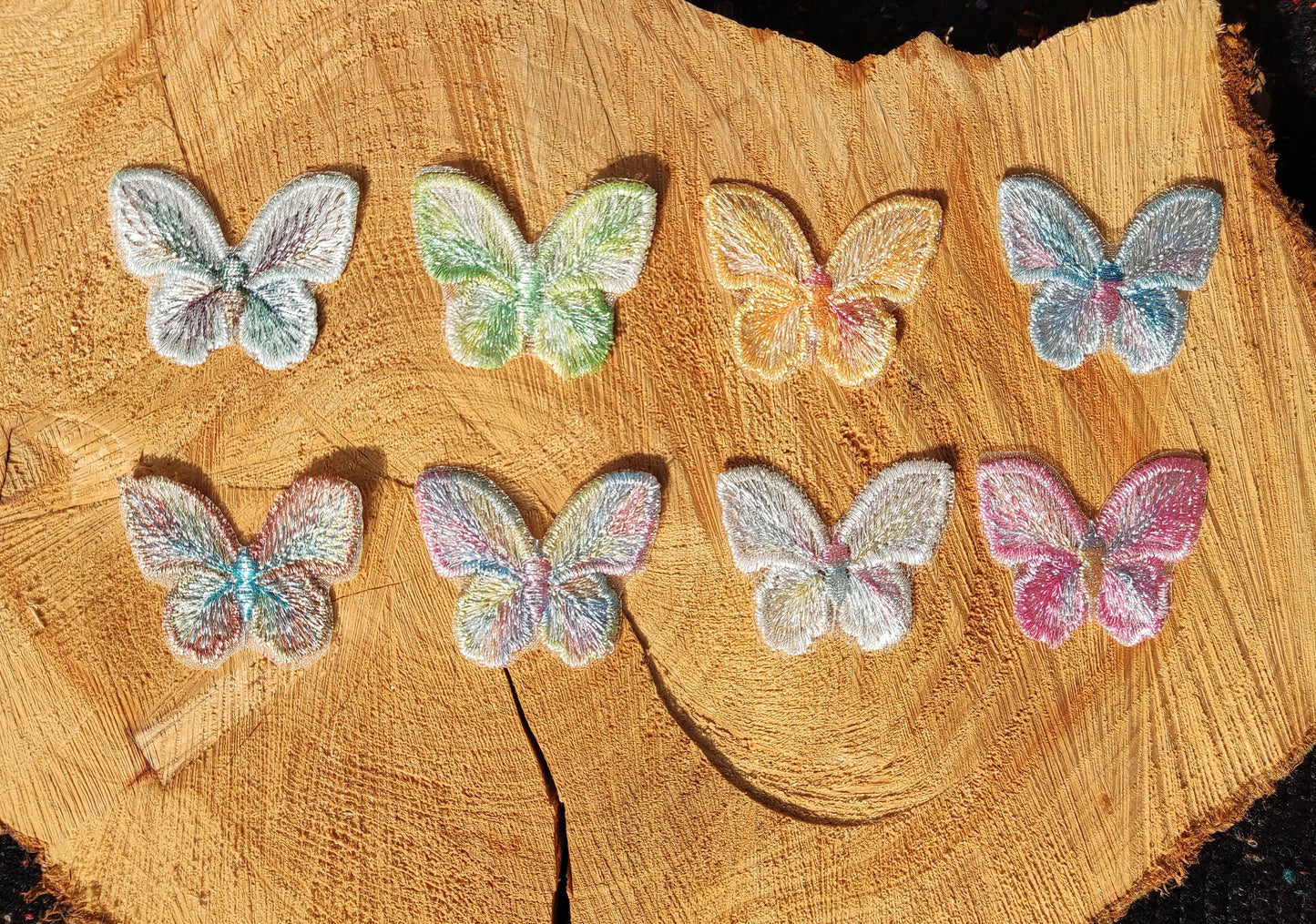 1pc Iridescent Sew on Butterfly Applique- 4cm*5cm Multi Coloured  Embroidered Motif Patch -DIY Clothes, Sewing embellishment, scrapbookin