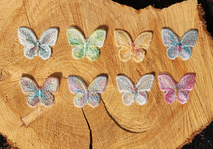 1pc Iridescent Sew on Butterfly Applique- 4cm*5cm Multi Coloured  Embroidered Motif Patch -DIY Clothes, Sewing embellishment, scrapbookin