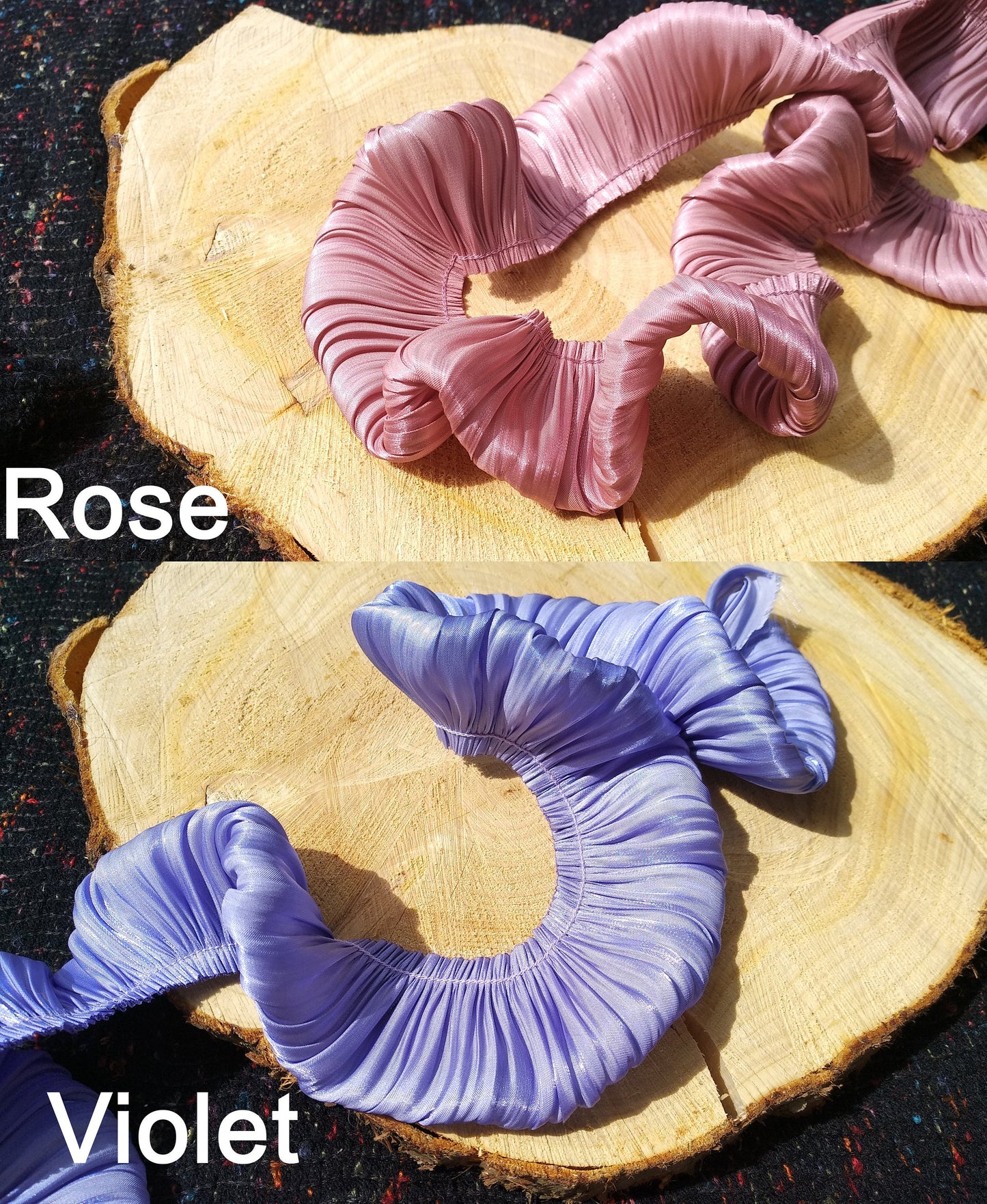 Pleated Puffy Chiffon Shimmery Trim-3cm wide Gathered border- Frilly Ruffle Edging- Per yard- Costume DIY, Doll Making, Sewing embellishment