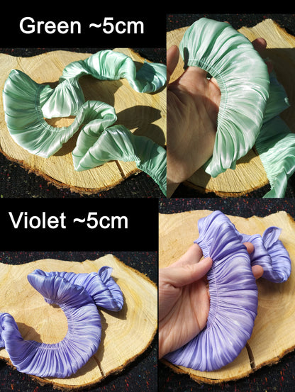 Pleated Puffy Chiffon Shimmery Trim-5cm wide Gathered border- Frilly Ruffle Edging- Per yard- Costume DIY, Doll Making, Sewing embellishment