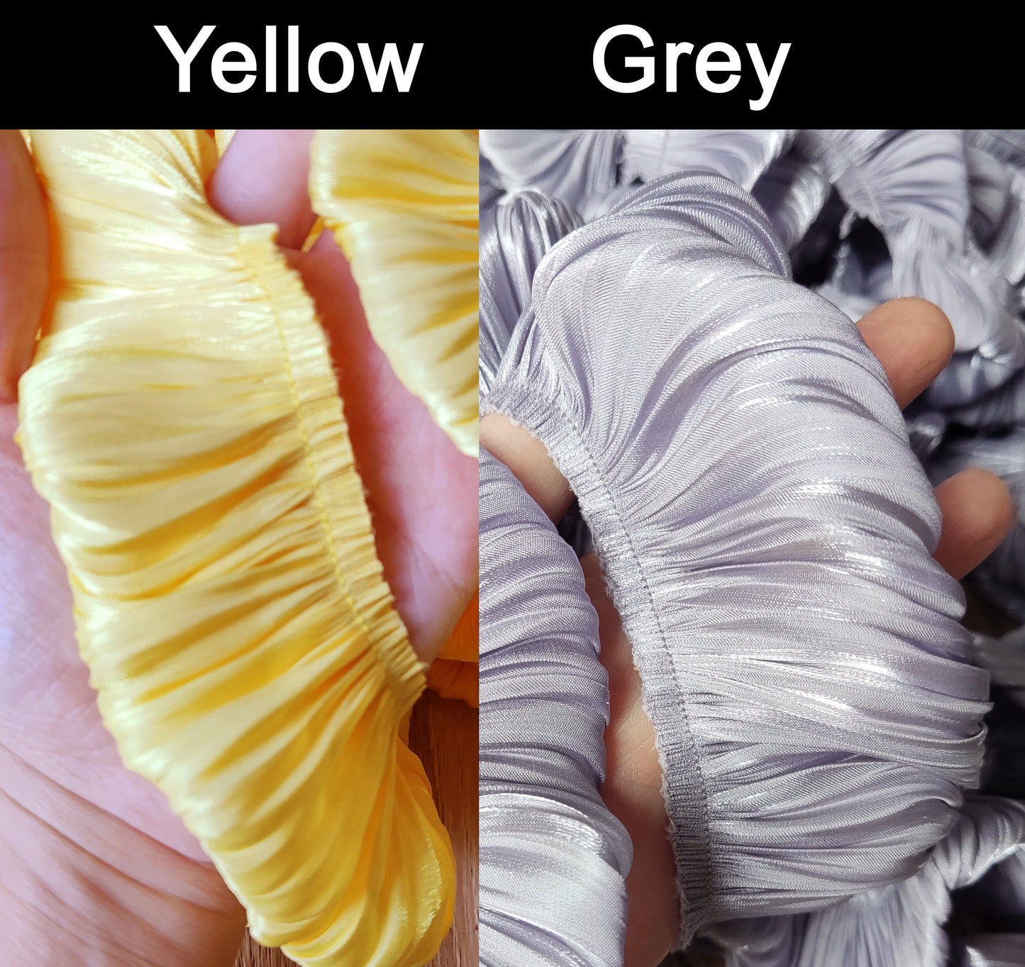 Pleated Puffy Chiffon Shimmery Trim-5cm wide Gathered border- Frilly Ruffle Edging- Per yard- Costume DIY, Doll Making, Sewing embellishment