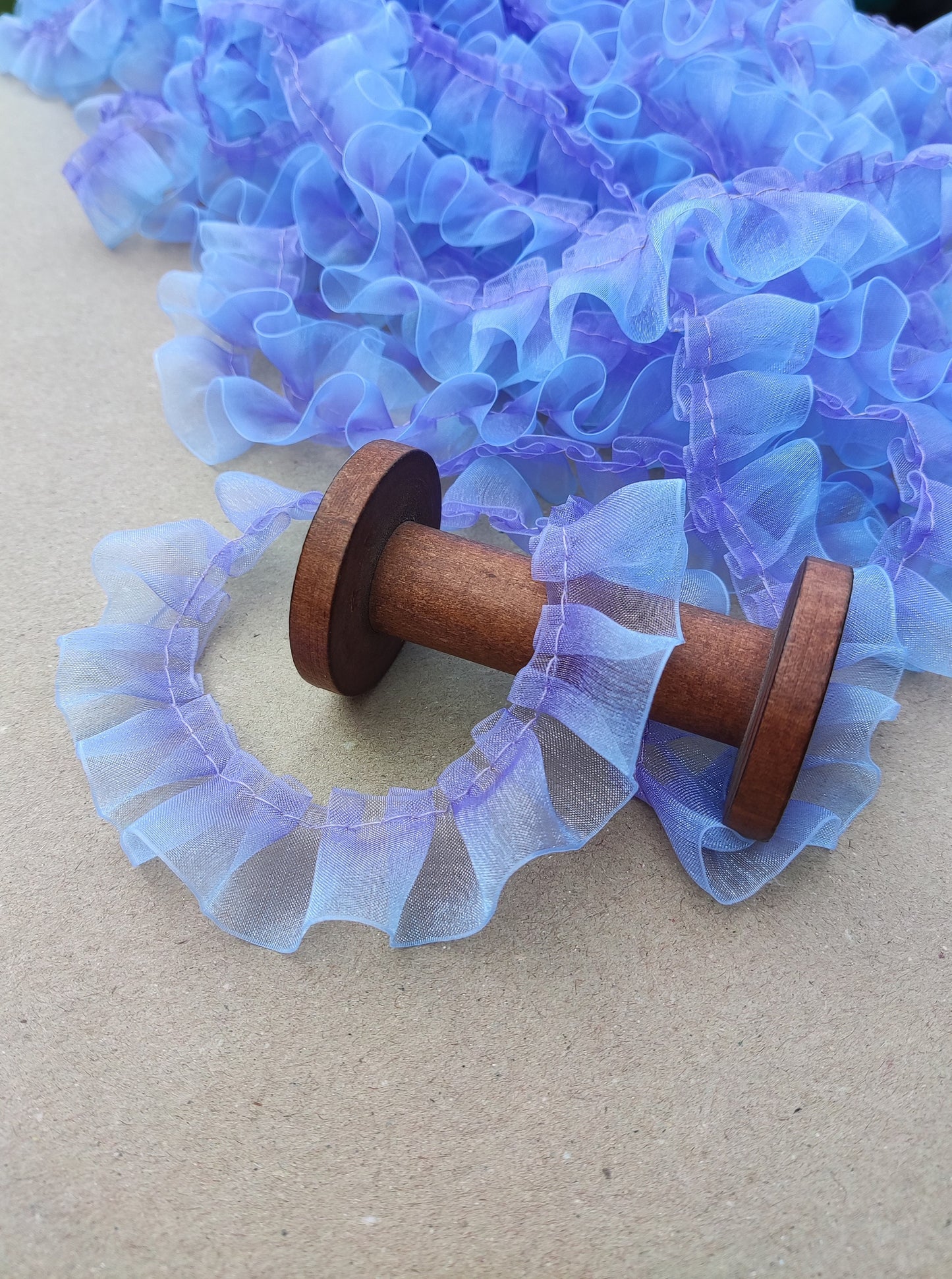 2 Tone Ombre Trim-Pleated Wavy Organza Ruffle Trim- Per yard  -DIY Sewing Doll Fairy Clothes