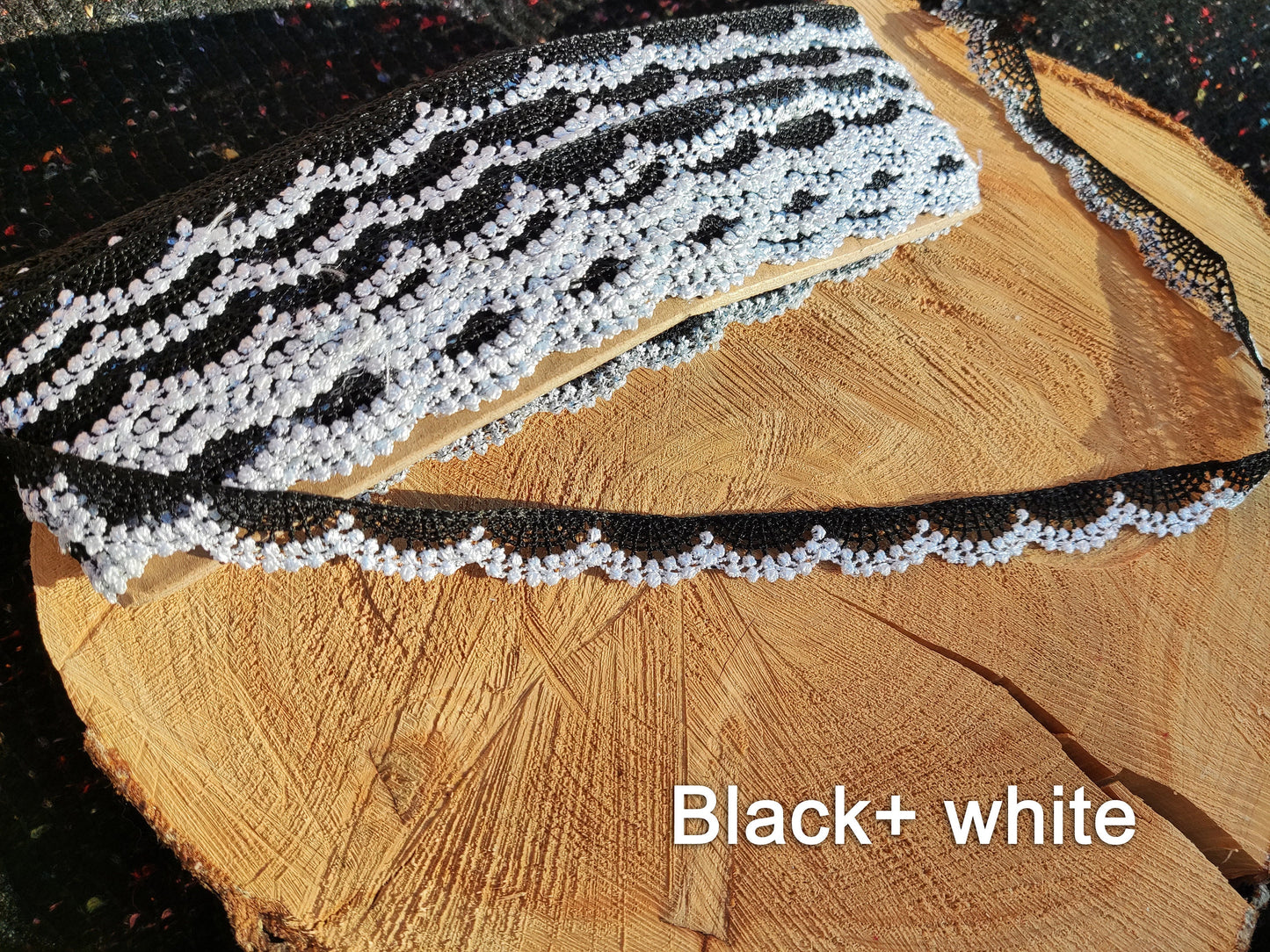 Two tone Seashell Wavy Trim- Per yard - 15mm Widths -DIY Sewing/Doll Clothes