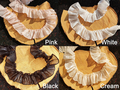 Water-shine High Gloss Ruffle Trim- Per yard  - 5cm or 7cm Width- Doll Clothes Sewing Dress