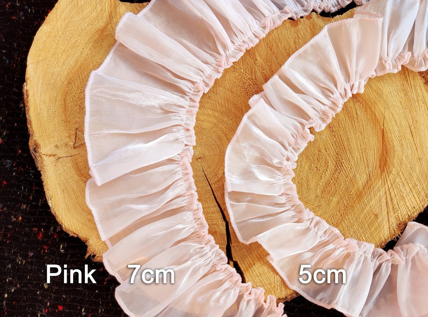Water-shine High Gloss Ruffle Trim- Per yard  - 5cm or 7cm Width- Doll Clothes Sewing Dress