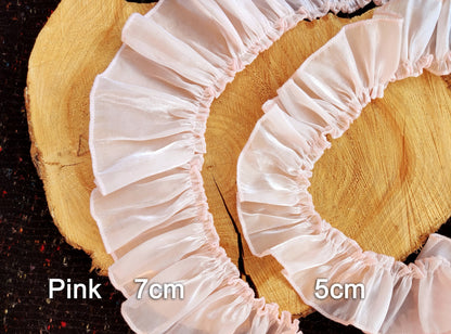 Water-shine High Gloss Ruffle Trim- Per yard  - 5cm or 7cm Width- Doll Clothes Sewing Dress
