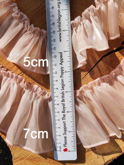 Water-shine High Gloss Ruffle Trim- Per yard  - 5cm or 7cm Width- Doll Clothes Sewing Dress