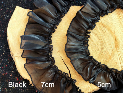 Water-shine High Gloss Ruffle Trim- Per yard  - 5cm or 7cm Width- Doll Clothes Sewing Dress