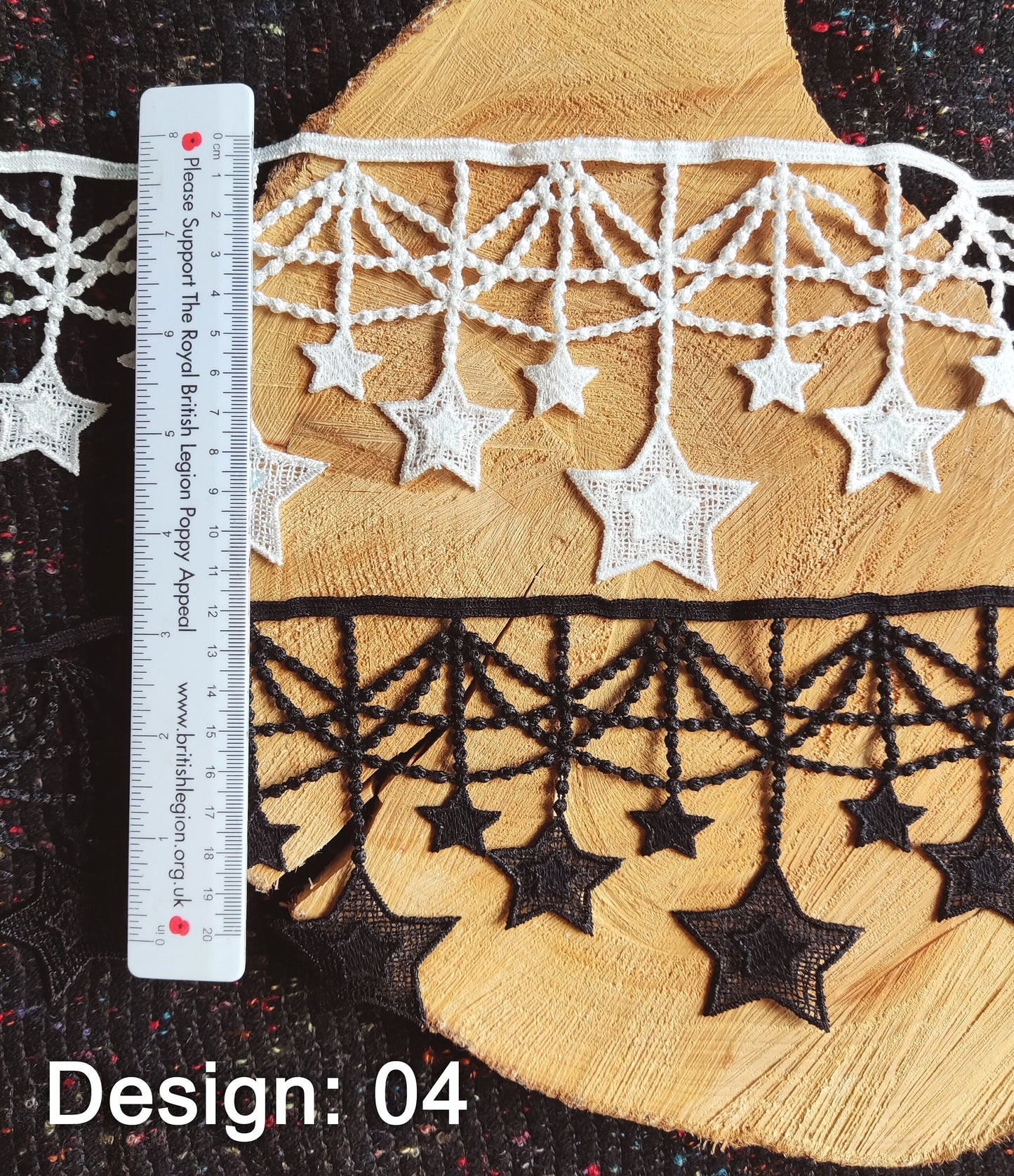 Star Pattern Lace Trim -Sold by the Yard -For Sewing, Doll Making, Dressmaking, Bridal DIY