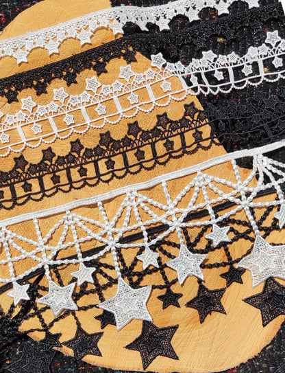 Star Pattern Lace Trim -Sold by the Yard -For Sewing, Doll Making, Dressmaking, Bridal DIY