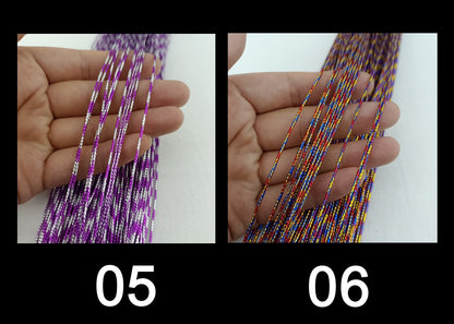5m Multi coloured Metallic String- 1.5mm width not stretchy - For Craft, Hair plait, Gift wrap, Hat DIY