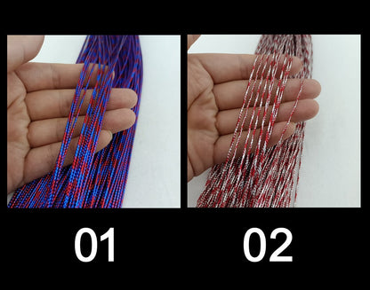 5m Multi coloured Metallic String- 1.5mm width not stretchy - For Craft, Hair plait, Gift wrap, Hat DIY