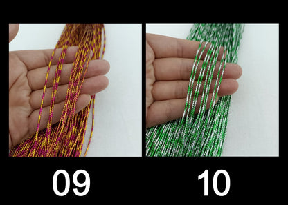 5m Multi coloured Metallic String- 1.5mm width not stretchy - For Craft, Hair plait, Gift wrap, Hat DIY