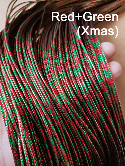 5m Multi coloured Metallic String- 1.5mm width not stretchy - For Craft, Hair plait, Gift wrap, Hat DIY