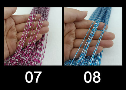 5m Multi coloured Metallic String- 1.5mm width not stretchy - For Craft, Hair plait, Gift wrap, Hat DIY