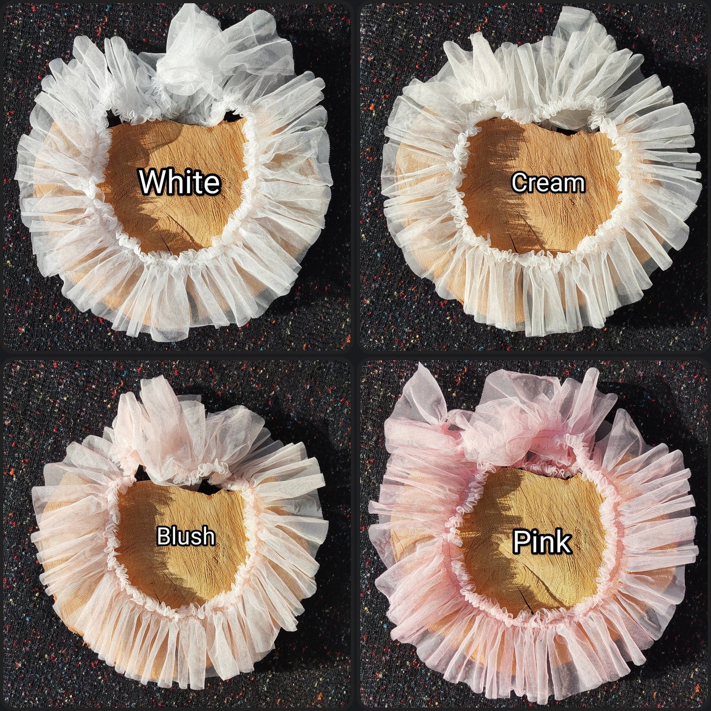 10cm wide Gathered Tulle Ruffle Trim -Per Yard -Frilly Border for Doll Making, Bridal Gown, Festival TuTu Costume