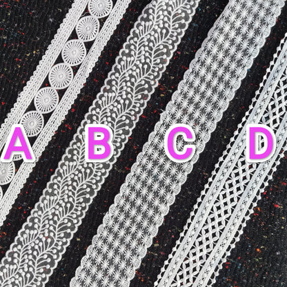 7cm Wide White Lace Trim -Per Yard-  Sheer Mesh Ribbon for Dressmaking, Doll Clothes, Hair bow, Hatband, Home decor, Bohemian Bridal Dress