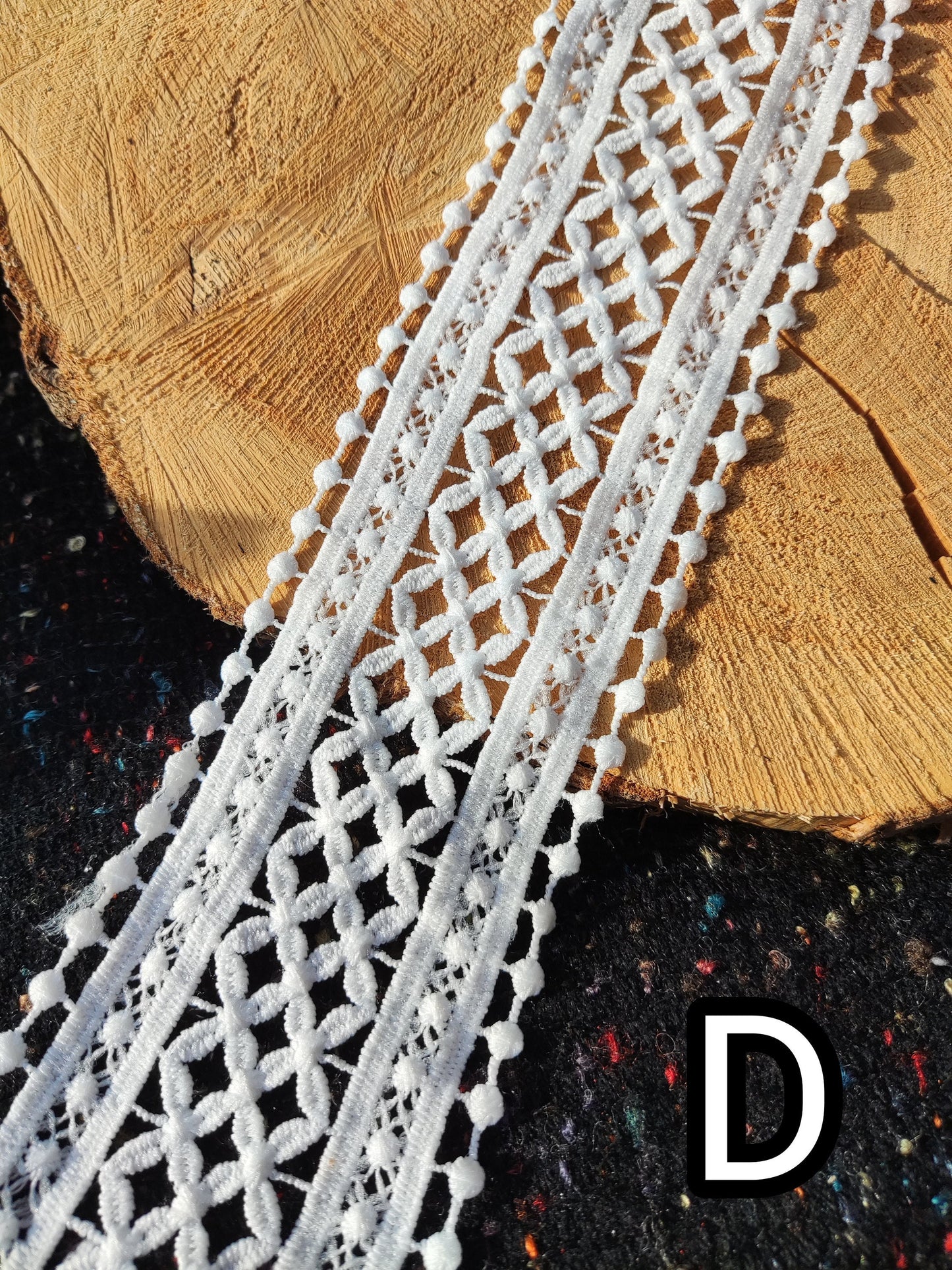 7cm Wide White Lace Trim -Per Yard-  Sheer Mesh Ribbon for Dressmaking, Doll Clothes, Hair bow, Hatband, Home decor, Bohemian Bridal Dress